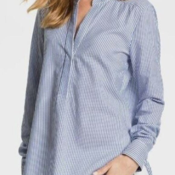 Vince striped 1/2 placket shirt - Picture 1 of 11